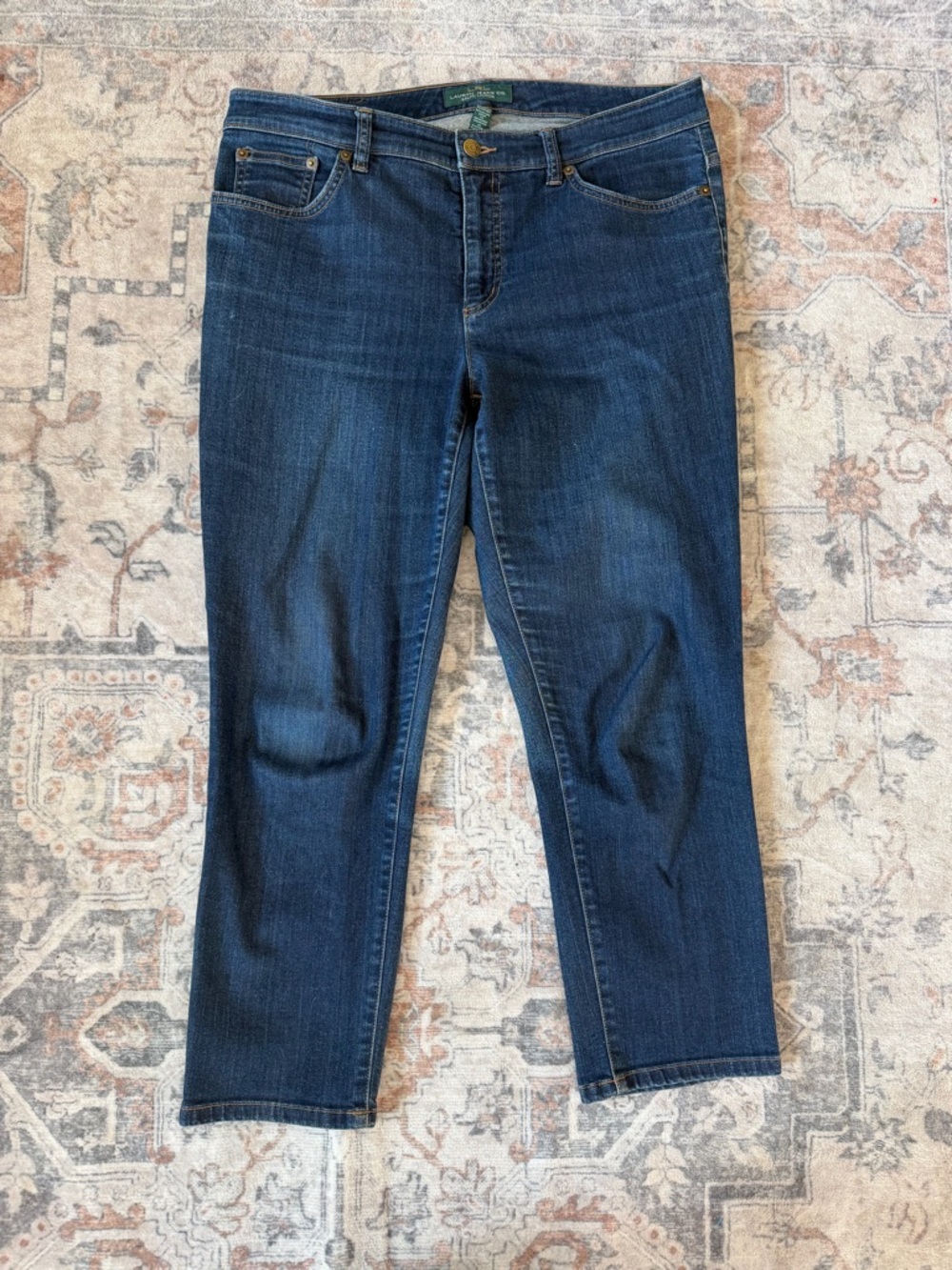 Lauren Ralph Lauren Dark Indigo Cropped Jean Capris